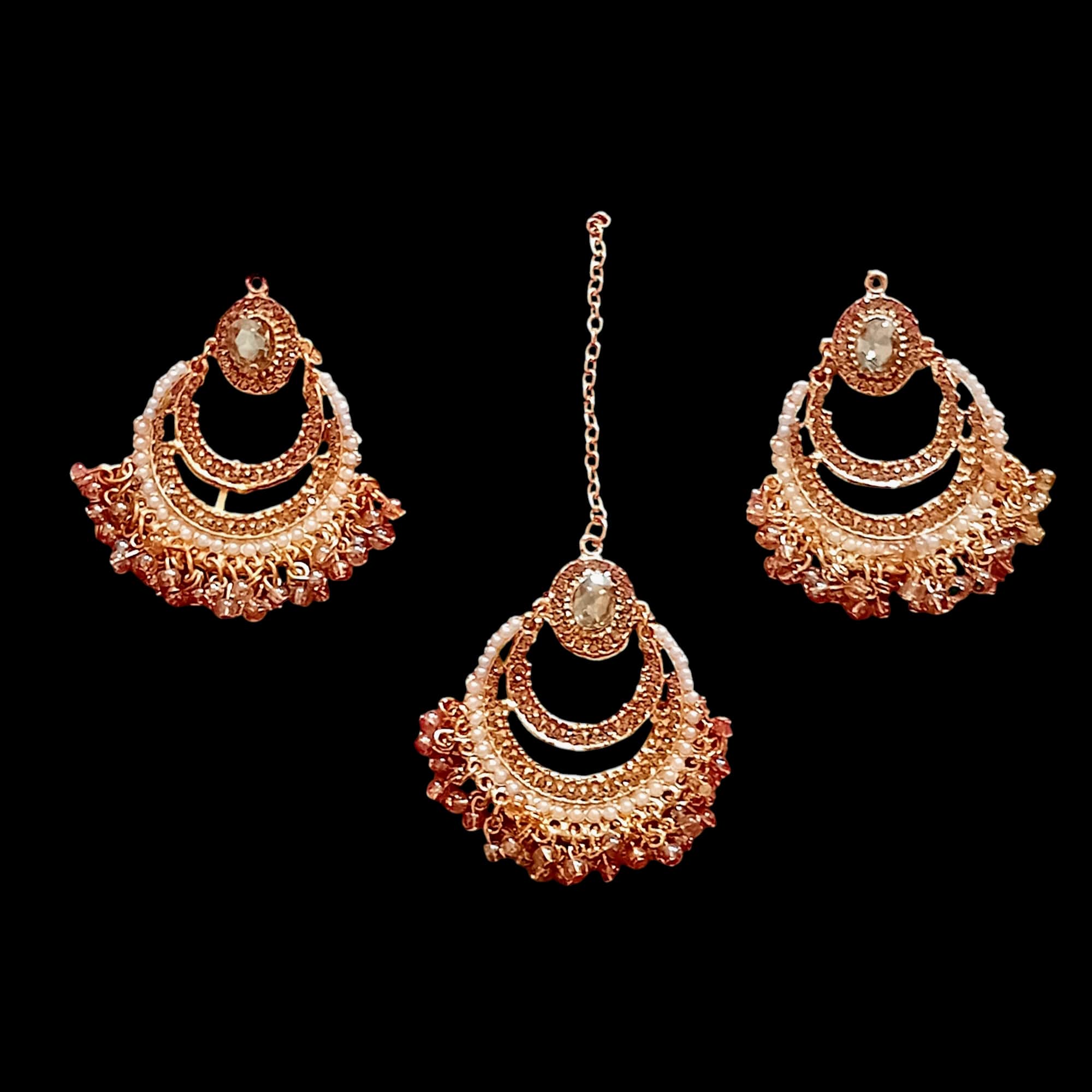Buy Golden colour jewellery earrings and tikka at best price in Pakistan